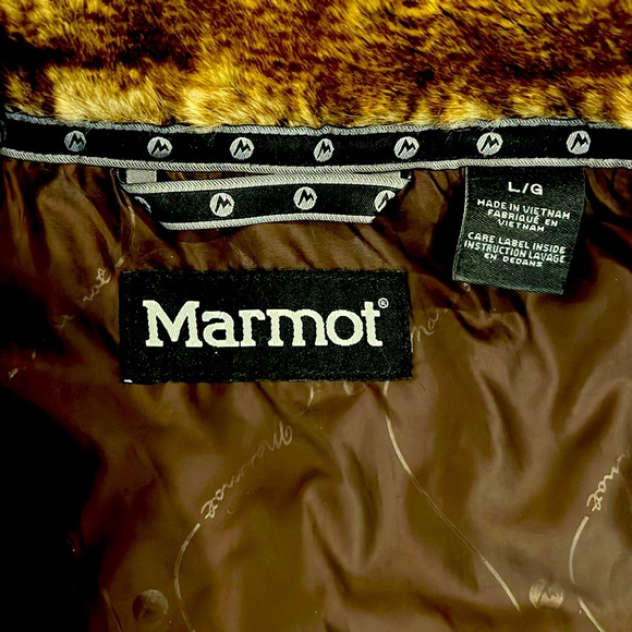 Marmot St. Moritz Quilted Women's Jacket Faux Fur Collar Size Large - Picture 7 of 7